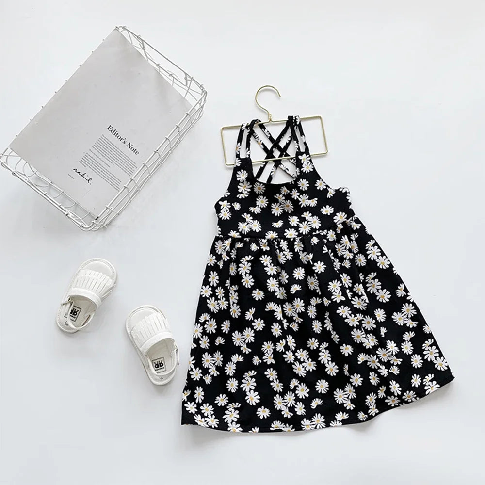 GlowDress Girls’ Casual Dress – Sleeveless & Floral Design