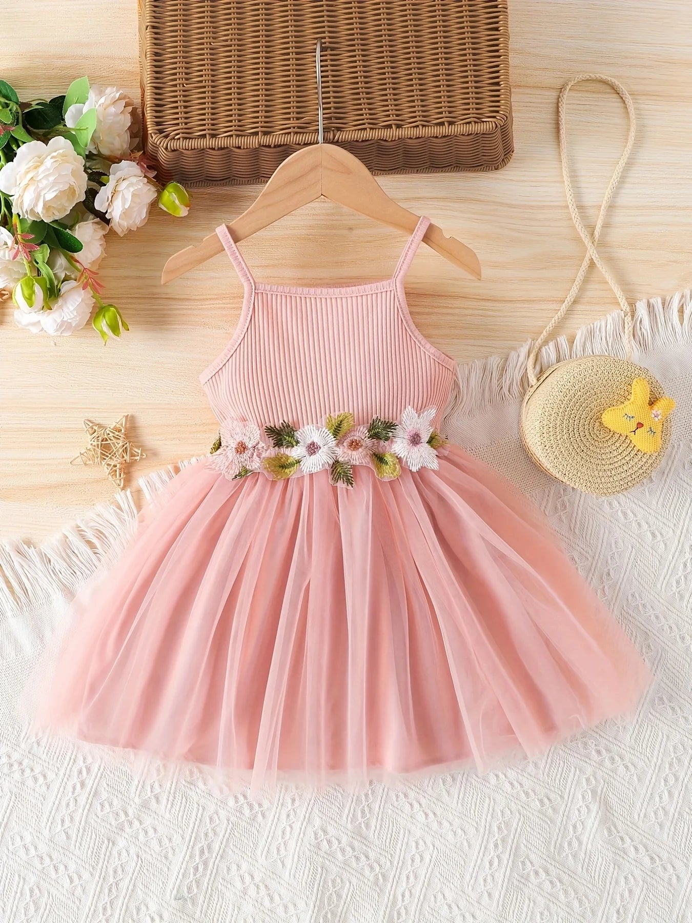 GlowDress Girls’ Summer Mesh Dress – Elegant & Breezy Look