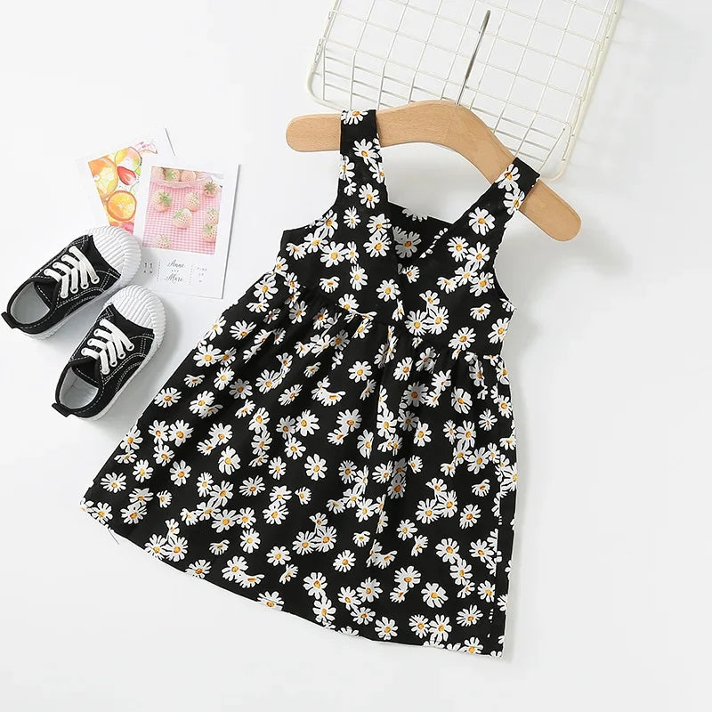 GlowDress Girls’ Casual Dress – Sleeveless & Floral Design