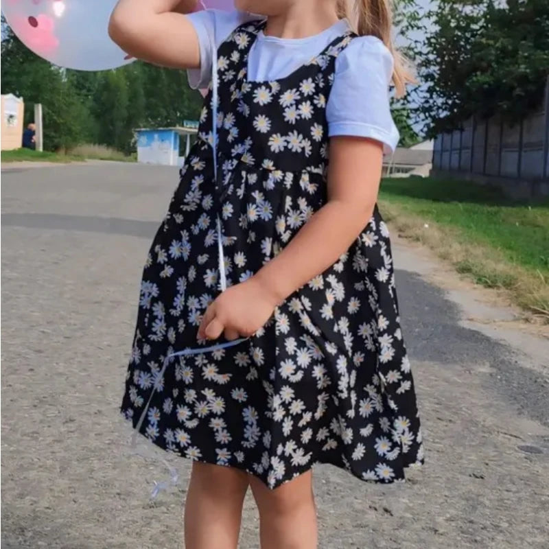 GlowDress Girls’ Casual Dress – Sleeveless & Floral Design