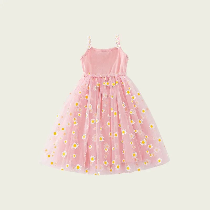 GlowDress Floral Tulle Dress – Puffy & Cute for Little Princesses