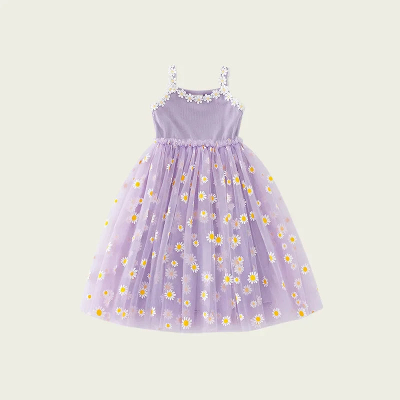GlowDress Floral Tulle Dress – Puffy & Cute for Little Princesses