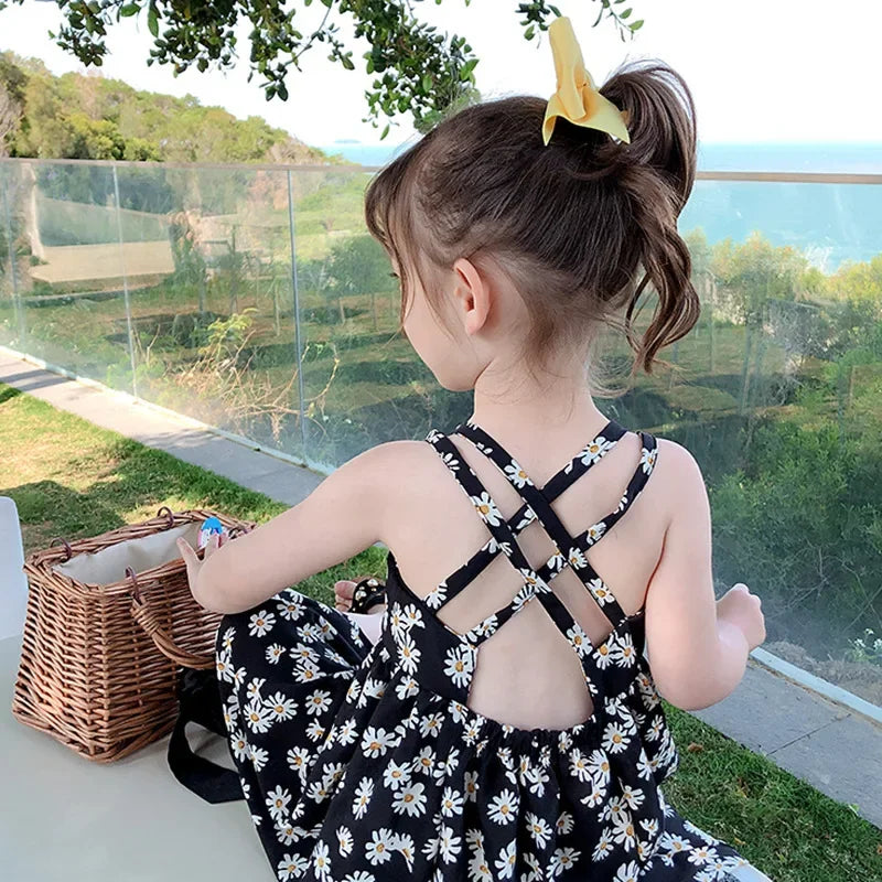 GlowDress Girls’ Casual Dress – Sleeveless & Floral Design
