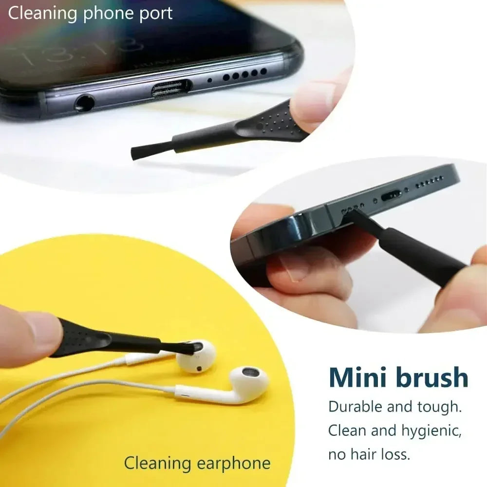 Cell Phone Charging Port Dust Plug with Cleaning Brush – Universal Type-C & IOS Charging Port Cleaner Set