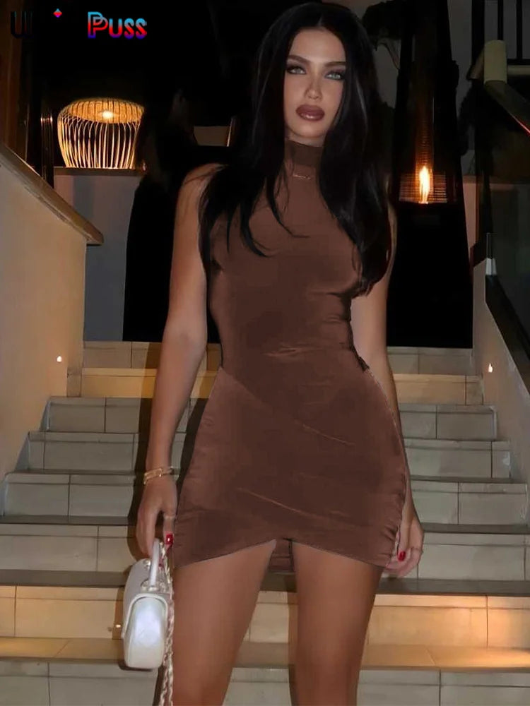 GlowDress Ruffled Mini – Sexy Sleeveless Party Look