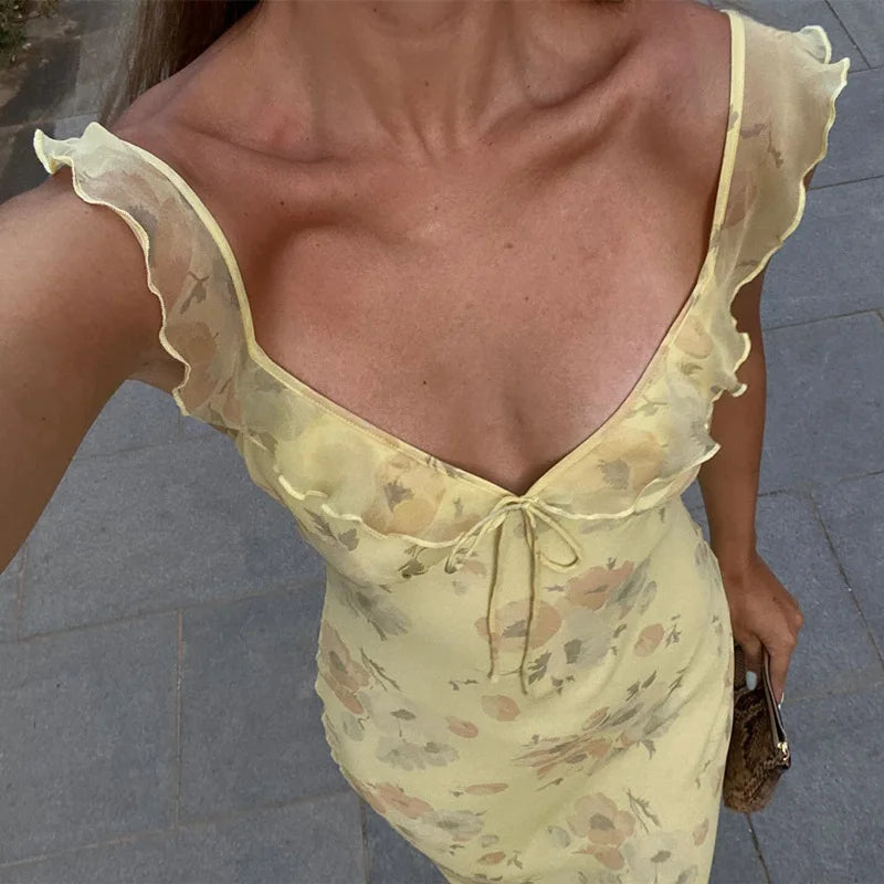 GlowDress Summer Floral Maxi – Backless, Elegant & Effortlessly Casual