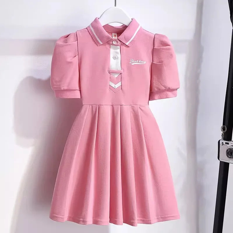 GlowDress Summer Dress for Kids – Cute Flip Collar & Sweet Design