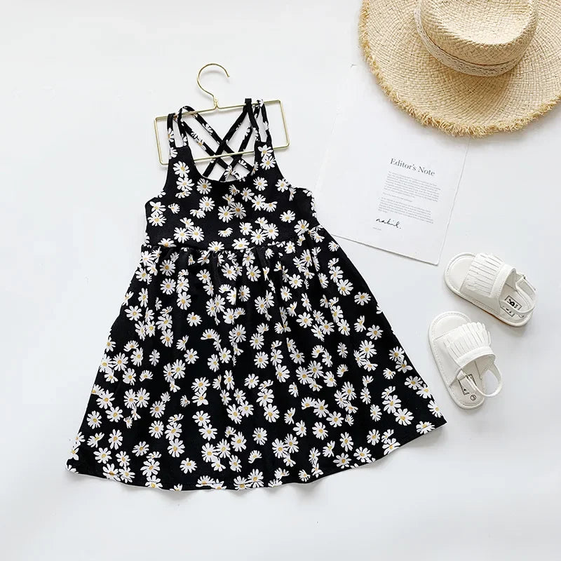 GlowDress Girls’ Casual Dress – Sleeveless & Floral Design