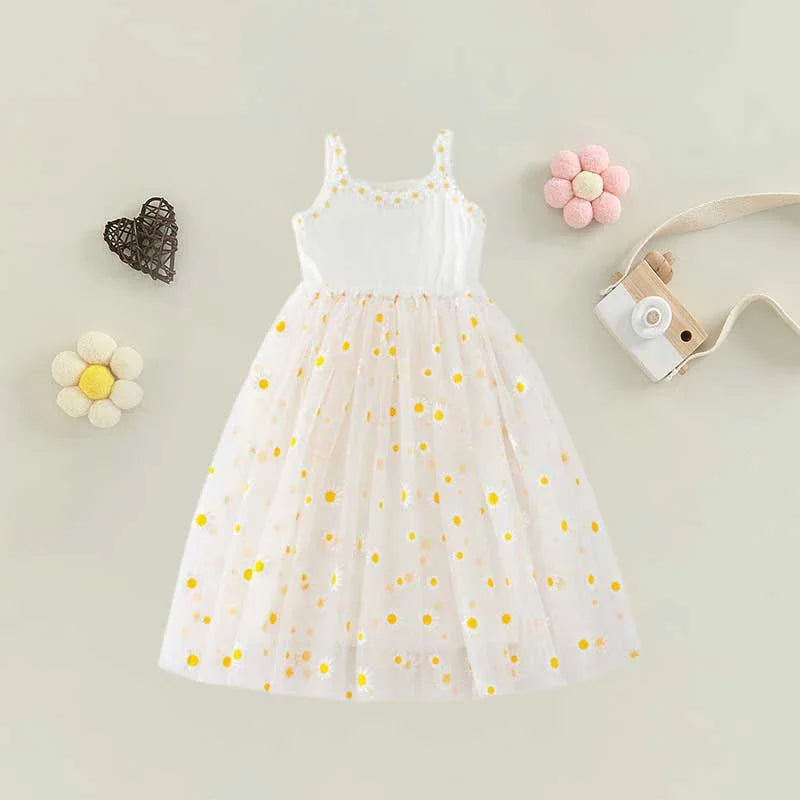 GlowDress Floral Tulle Dress – Puffy & Cute for Little Princesses