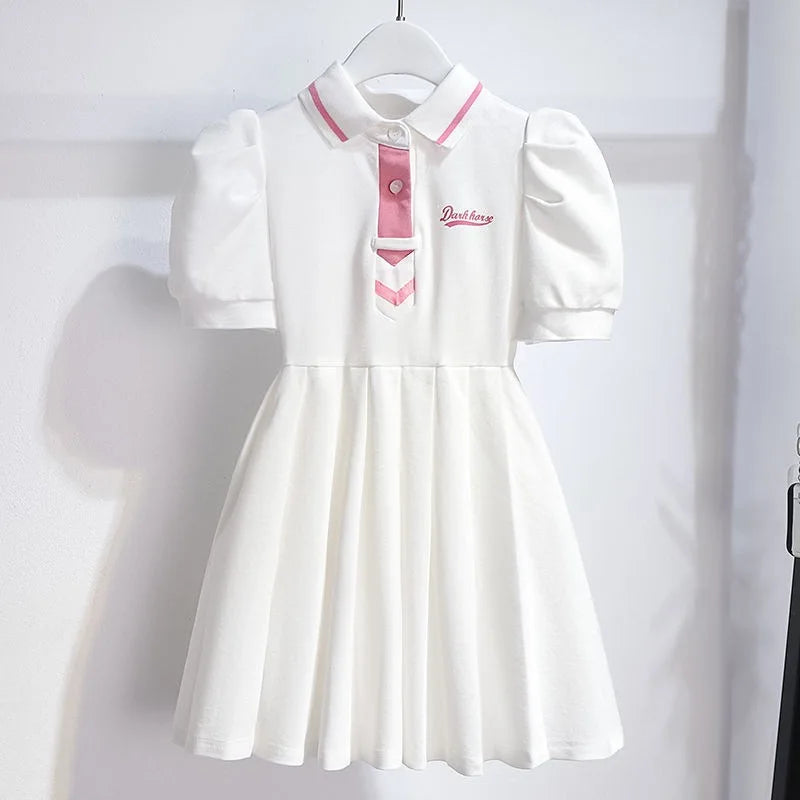 GlowDress Summer Dress for Kids – Cute Flip Collar & Sweet Design