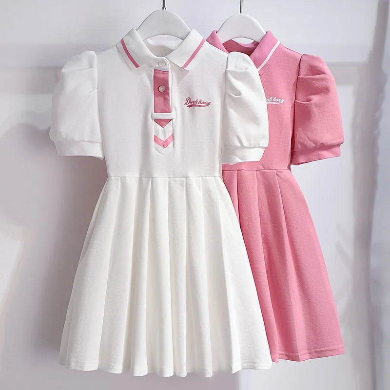 GlowDress Summer Dress for Kids – Cute Flip Collar & Sweet Design
