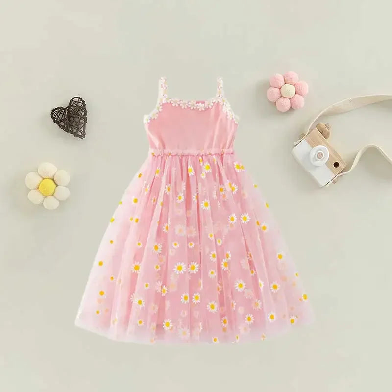 GlowDress Floral Tulle Dress – Puffy & Cute for Little Princesses