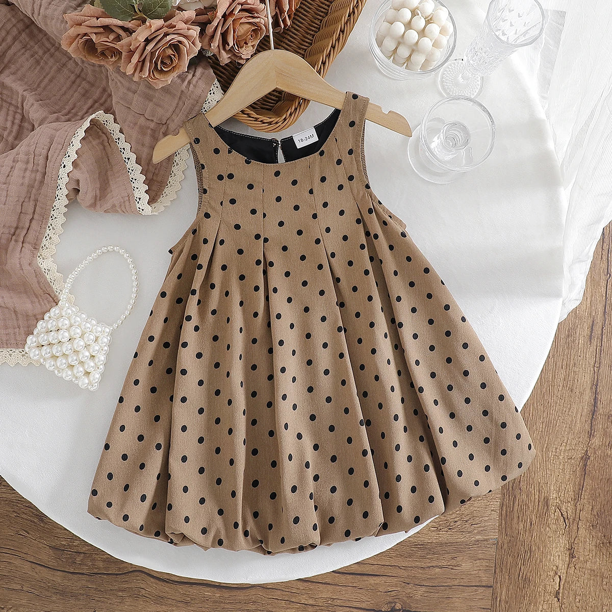 GlowDress Sleeveless Vintage Dress – Outdoor Summer Look for Kids